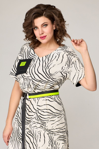 Платье Мишель стиль 1128 черно-молочный - фото 13