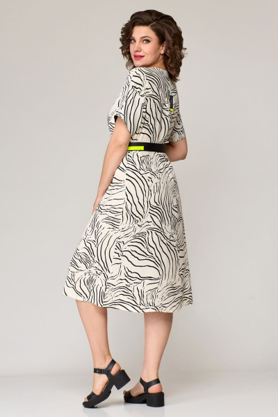 Платье Мишель стиль 1128 черно-молочный - фото 2