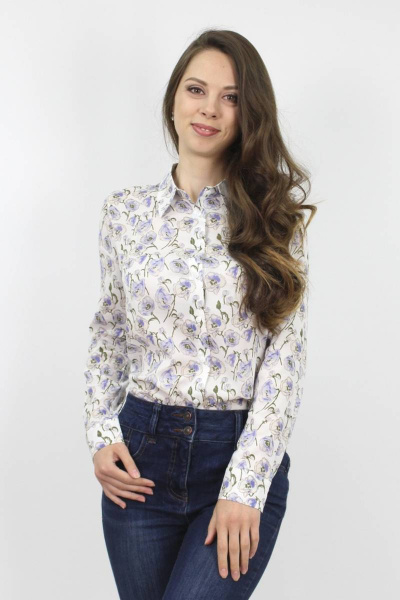 Рубашка VLADOR 500610-4 белый - фото 1