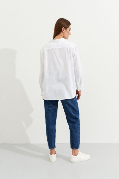 Блузка из хлопка с разрезами и классическим кроем Ketty К-07440 - фото 6