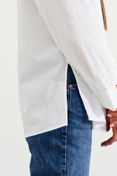 Блузка из хлопка с разрезами и классическим кроем Ketty К-07440 - фото 4