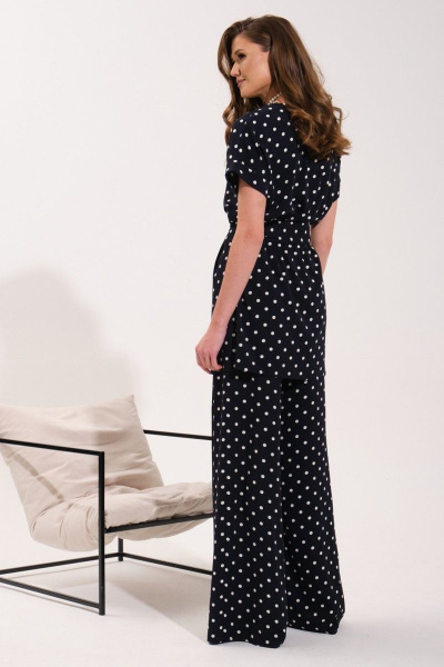 Брюки, туника VI ORO VR-1053 темно-синий/горох - фото 8