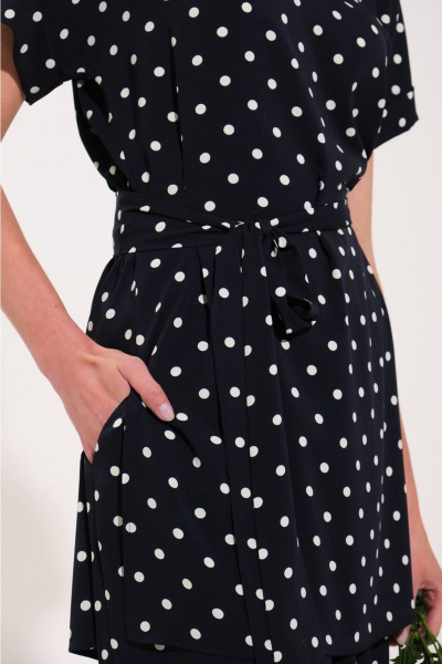 Брюки, туника VI ORO VR-1053 темно-синий/горох - фото 7