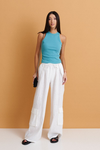 Полуприлегающий трикотажный топ из фактурного полотна ANNETE A723/1 - фото 7