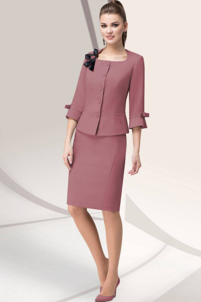 Жакет, юбка LeNata 22757 лиловый - фото 1
