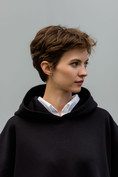 Жилет с капюшоном из хлопка для любого гардероба Twok 108225 черный - фото 5