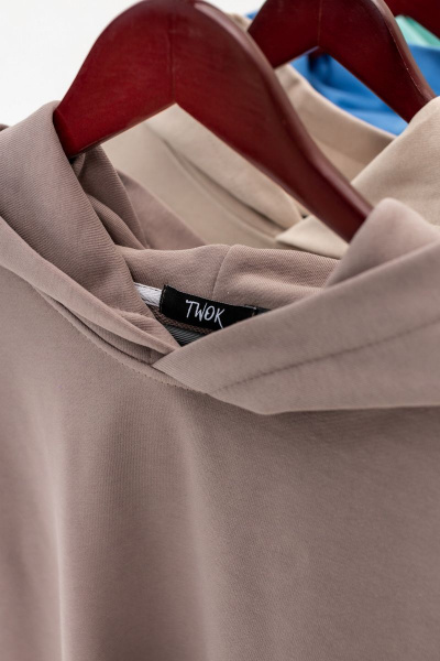 Белый жилет и льняная рубашка в комплекте Twok 205225 какао-белый - фото 8