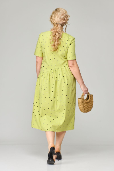 Летнее платье с фигурным вырезом и наклонными подрезами ALEZA 1143 - фото 4