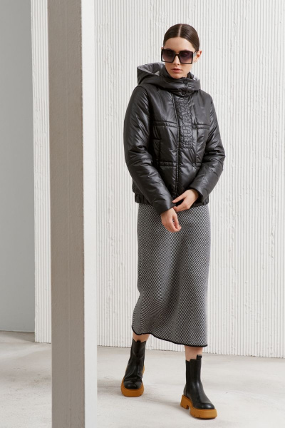 Куртка короткая демисезонная с капюшоном для повседневных образов BURVIN 8675-79 - фото 1