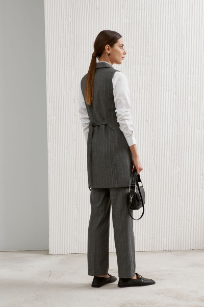 Брюки прямые на подкладе с прорезными карманами из текстиля BURVIN 8707-11 - фото 5