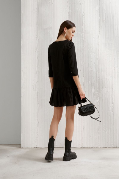 Классическое платье трапеция с воланом и пуговицами BURVIN 8789-81 - фото 2