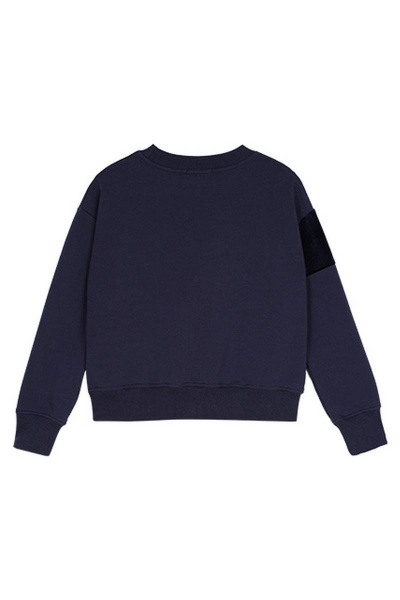 Демисезонная толстовка с бархатным принтом Bell Bimbo 192089 т.синий - фото 4