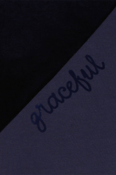 Демисезонная толстовка с бархатным принтом Bell Bimbo 192089 т.синий - фото 5