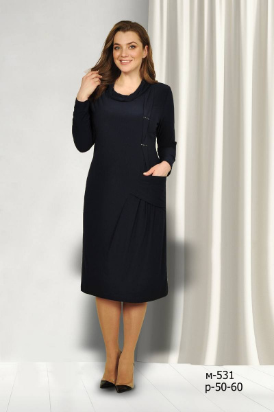 Платье Fortuna ШЖ 531 темно-синий - фото 1