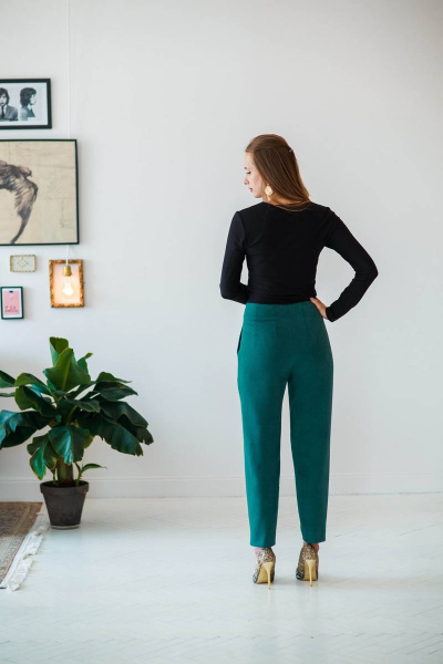 Брюки зауженные на каждый день из трикотажа Edibor 2037 - фото 3