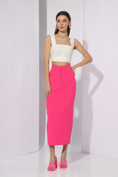 Топ с широкими бретелями и вытачками из текстиля N.O.W. 1278 - фото 3