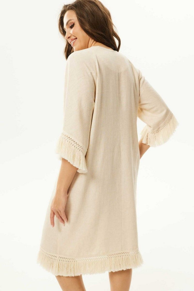 Платье Mislana С938 беж - фото 5