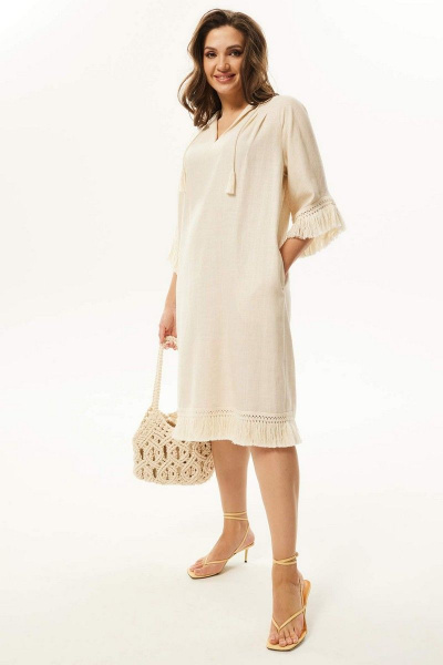 Платье Mislana С938 беж - фото 2