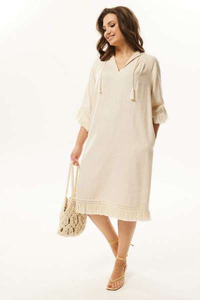 Платье Mislana С938 беж - фото 1