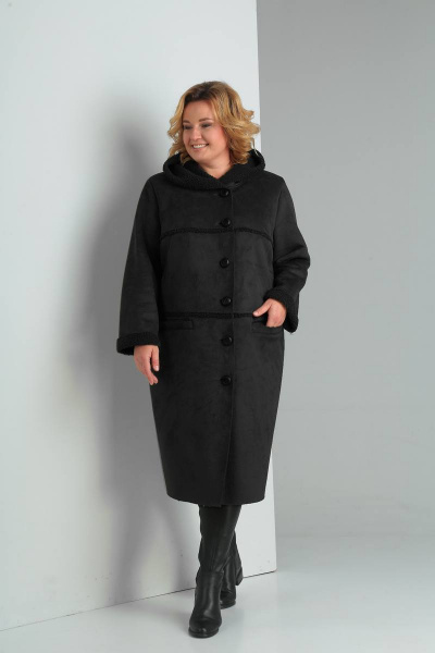 Пальто Диомант 1359 черный - фото 1