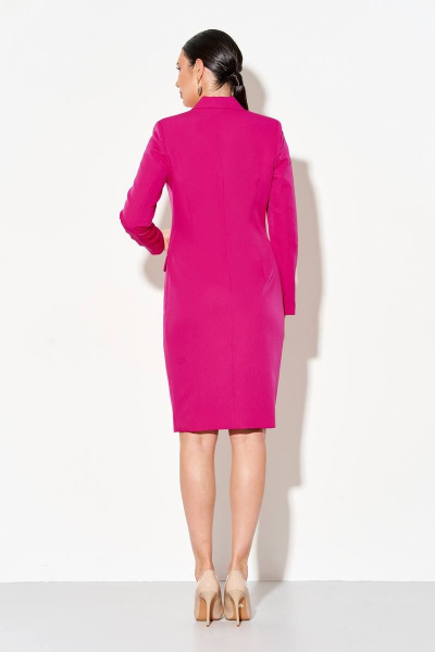 Платье двубортное деловое полуприлегающего силуэта FOXY FOX 1347 фуксия - фото 5