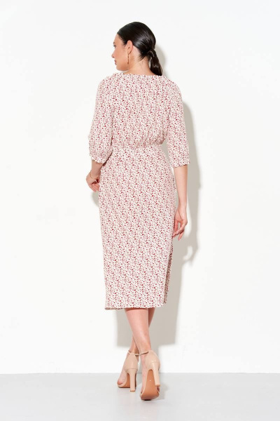 Платье летнее полуприлегающего силуэта с цветочным принтом FOXY FOX 1383 молочный - фото 5