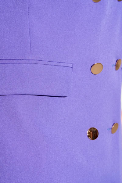 Деловое классическое платье на пуговицах с карманами FOXY FOX 1470 лиловый - фото 5