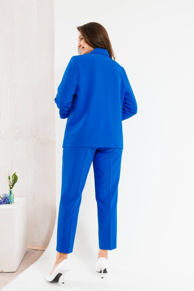 Брюки, жакет, топ SandyNa 130558 василек - фото 7