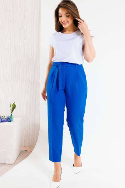Брюки, жакет, топ SandyNa 130558 василек - фото 13