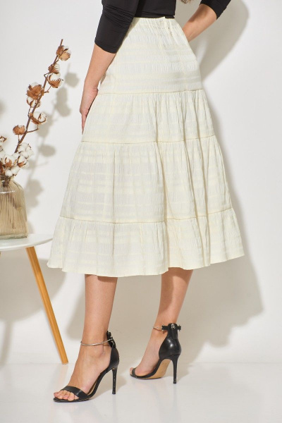 Юбка-трапеция с незначительной полоской и пуговицами Fortuna ШЖ 537 шампань - фото 5