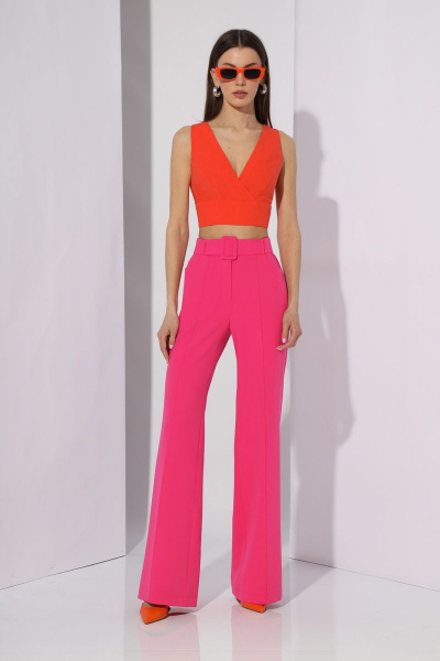 Топ короткий открытый с V-образным вырезом из текстиля N.O.W. 1279 - фото 2