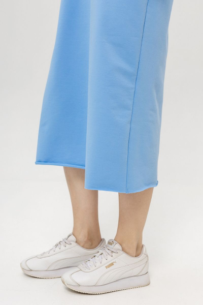 Платье из футера трикотажа с длинной юбкой и карманами Twok 903225 голубой - фото 5