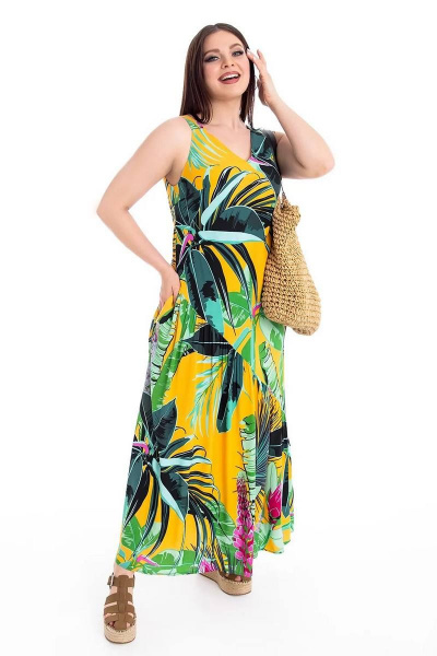 Сарафан Daloria 5017 желто-зеленый - фото 1