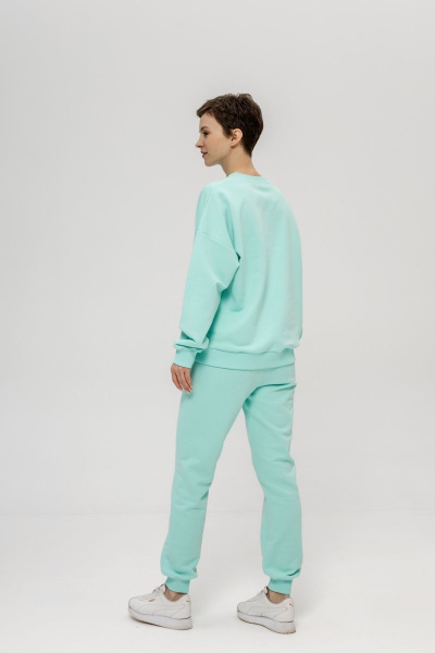 Брюки и свитшот из трикотажа хлопка для спорта Twok 117225 ментоловый - фото 2