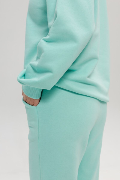 Брюки и свитшот из трикотажа хлопка для спорта Twok 117225 ментоловый - фото 6