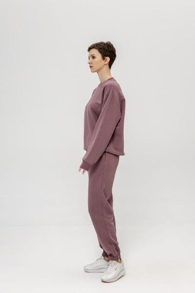 Брюки и свитшот из хлопка трикотажа с ярким принтом Twok 113125 красный_виноград - фото 8