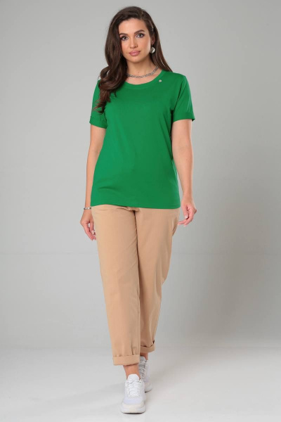 Футболка свободного кроя из мягкого трикотажа Bliss 8180 лесной_зеленый - фото 2