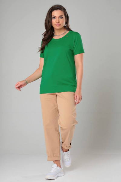 Футболка свободного кроя из мягкого трикотажа Bliss 8180 лесной_зеленый - фото 1