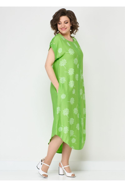 Легкое платье из вискозы с карманами и аккуратной планкой Solomeya Lux 951 - фото 5