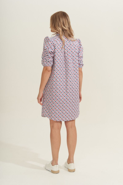 Платье с рубашечным воротником, пуговичной застежкой и поясом Gizart 5211ц - фото 2