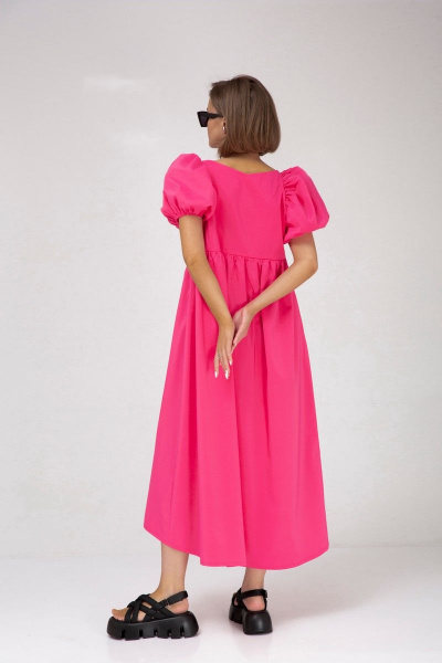 Свободное летнее платье с рукавом-фонарик и карманами Mixan 5035 - фото 3