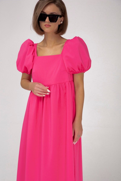 Свободное летнее платье с рукавом-фонарик и карманами Mixan 5035 - фото 2