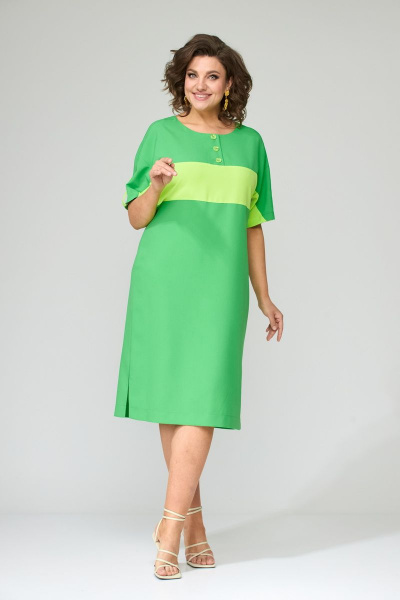 Платье с расклешением к низу и воланом из шифона Орхидея 1252-1 - фото 6