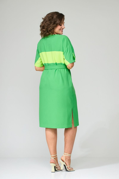 Платье с расклешением к низу и воланом из шифона Орхидея 1252-1 - фото 2