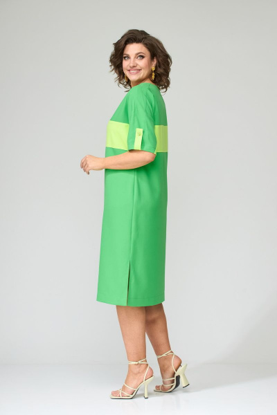 Платье с расклешением к низу и воланом из шифона Орхидея 1252-1 - фото 4