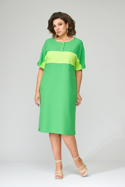 Платье с расклешением к низу и воланом из шифона Орхидея 1252-1 - фото 3