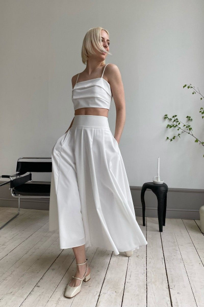 Длинная клёш юбка из вискозы с подкладкой HELEN BIRCH U021 - фото 3