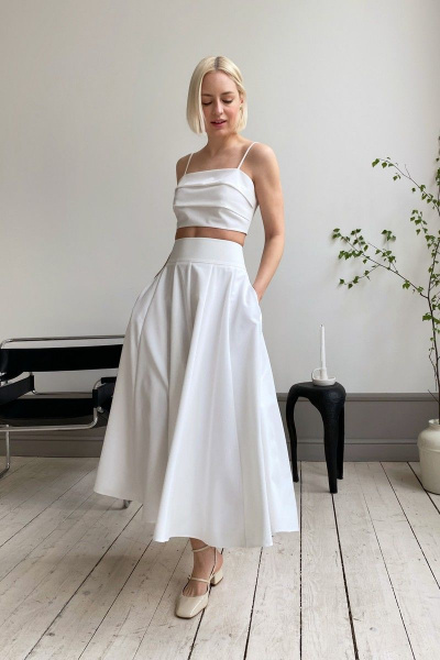 Длинная клёш юбка из вискозы с подкладкой HELEN BIRCH U021 - фото 4