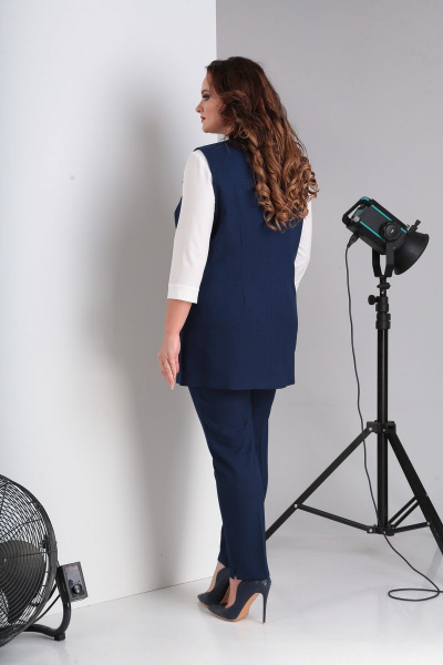 Брюки, жилет Grace for you 201 синий - фото 3