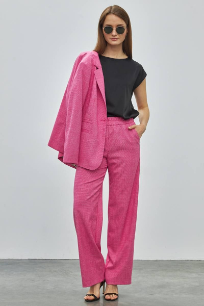 Летние брюки на резинке из текстиля с имитацией гульфика Femme & Devur 9866 2.13F(170) - фото 6